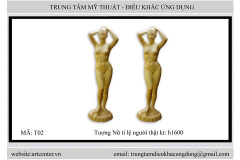 T02 - Tượng thiếu nữ cao 1600